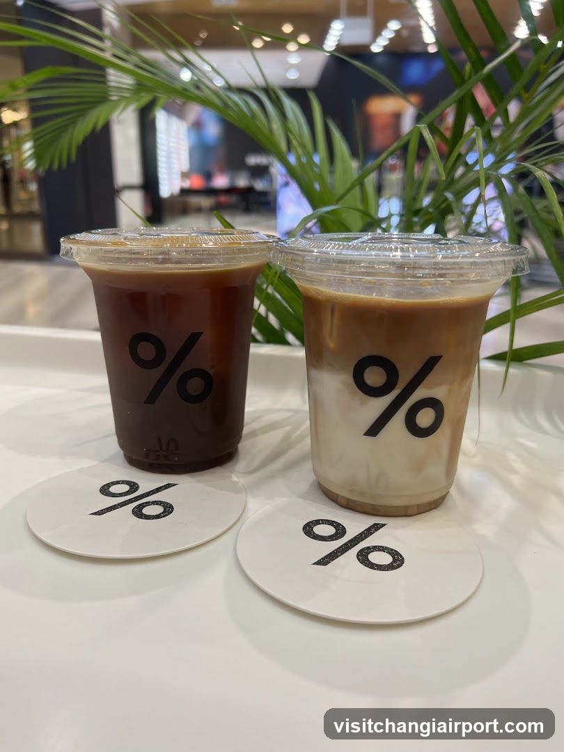 Coffee Drinks with Percentage Logo