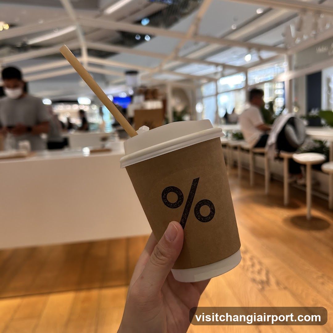 Coffee Cup with Straw in Modern Interior