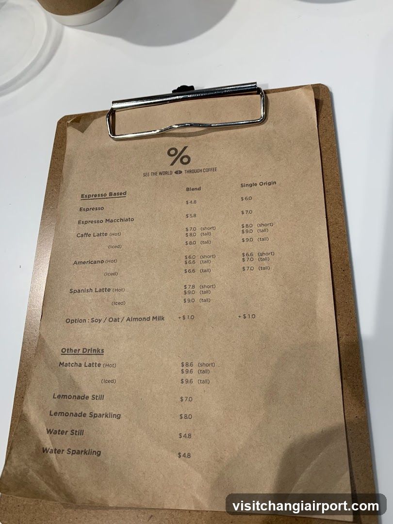 Coffee Menu