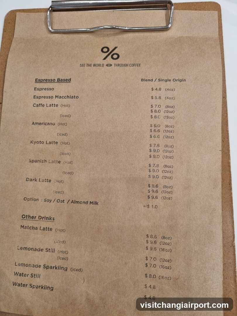 Coffee Menu