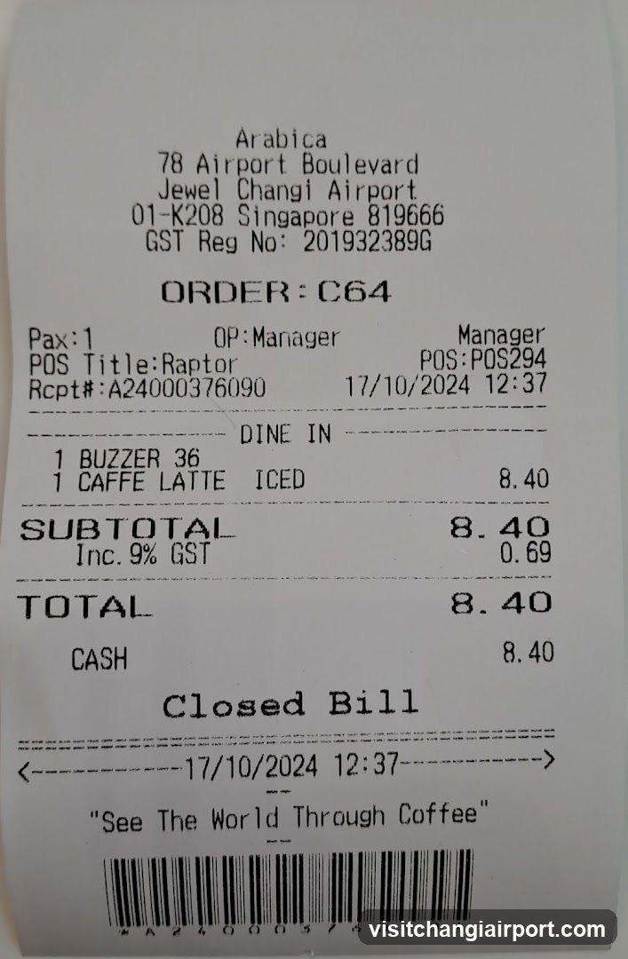 Arabica Receipt