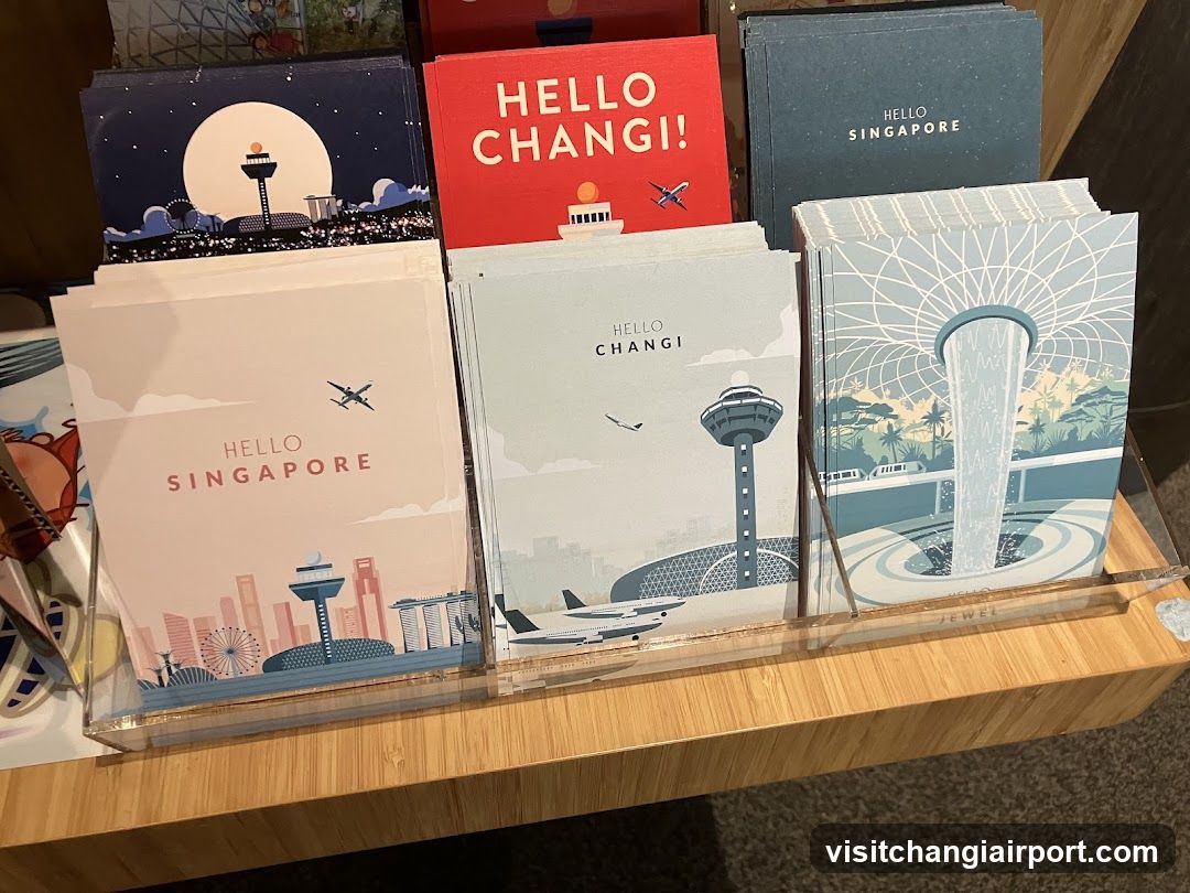Hello Singapore & Changi Airport Greeting Cards Display