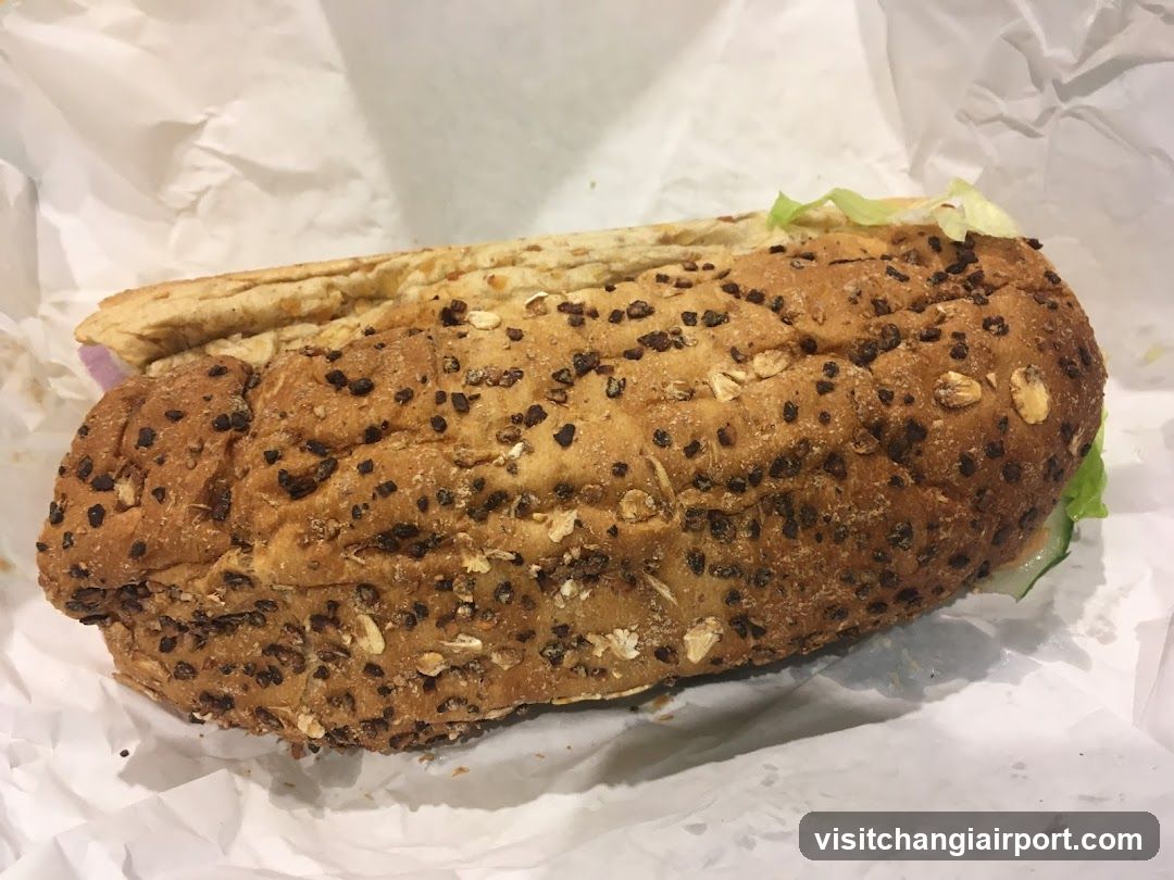 Seeded Sandwich on Wrapping Paper