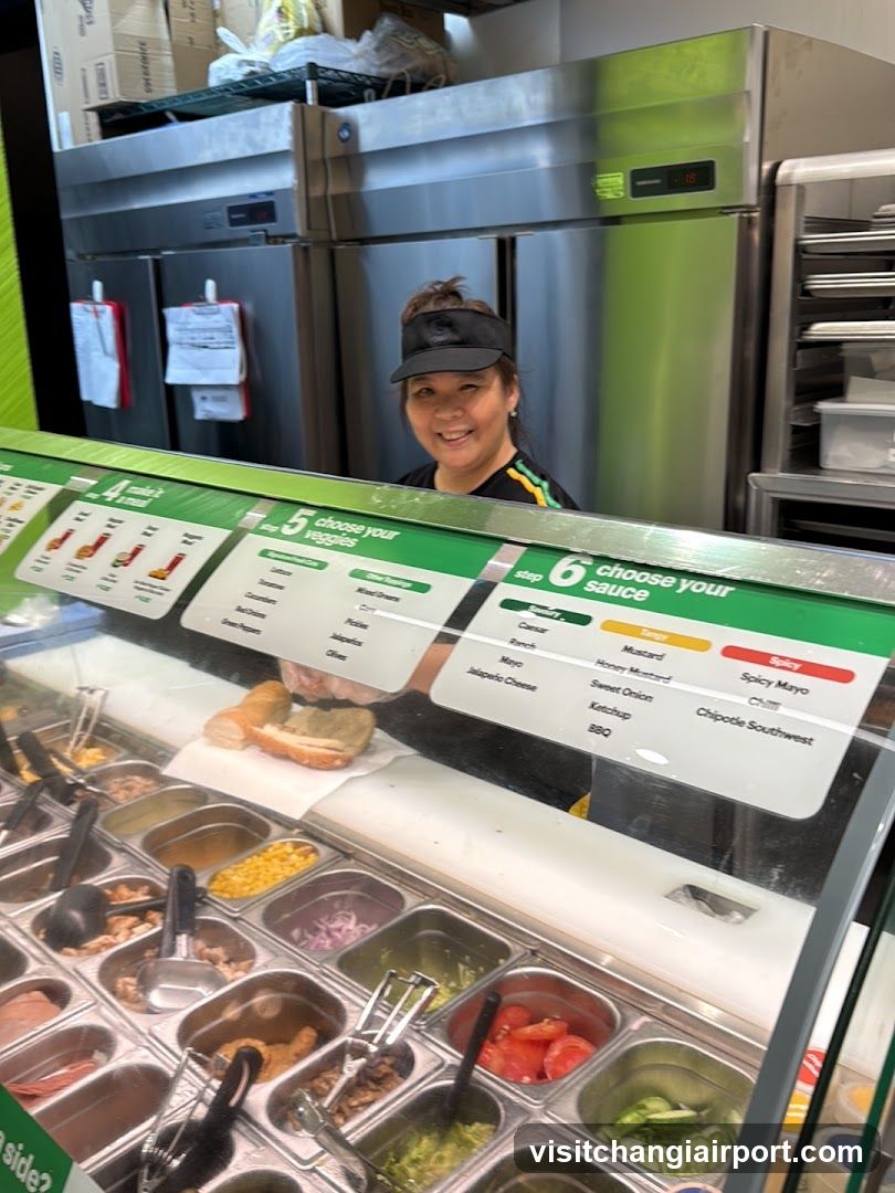 Sub Shop Interior with Staff