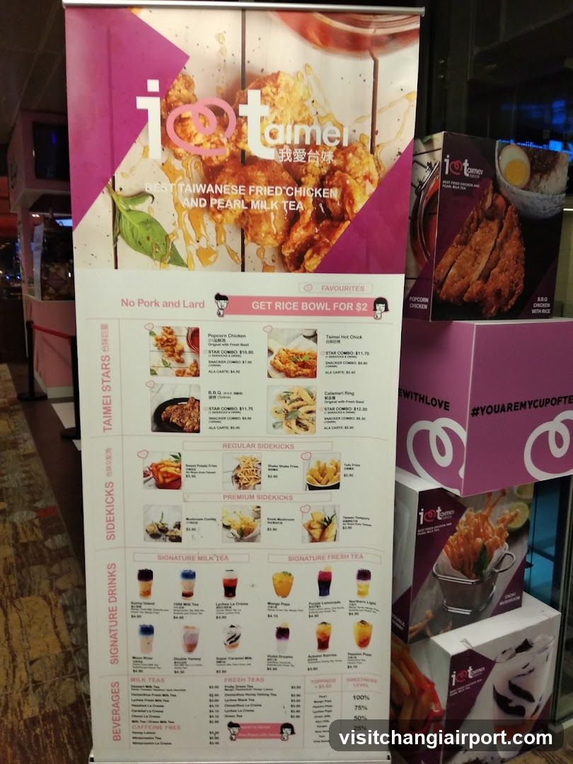 Taipei Stars Menu Board