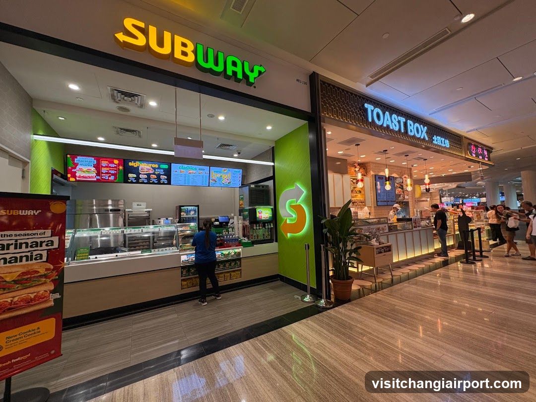 Subway and Toast Box in Mall