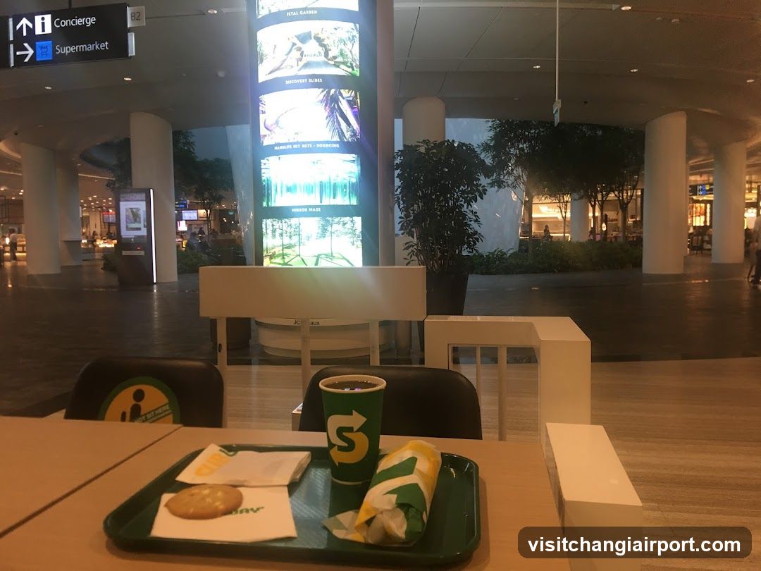 Subway Meal at Airport Terminal