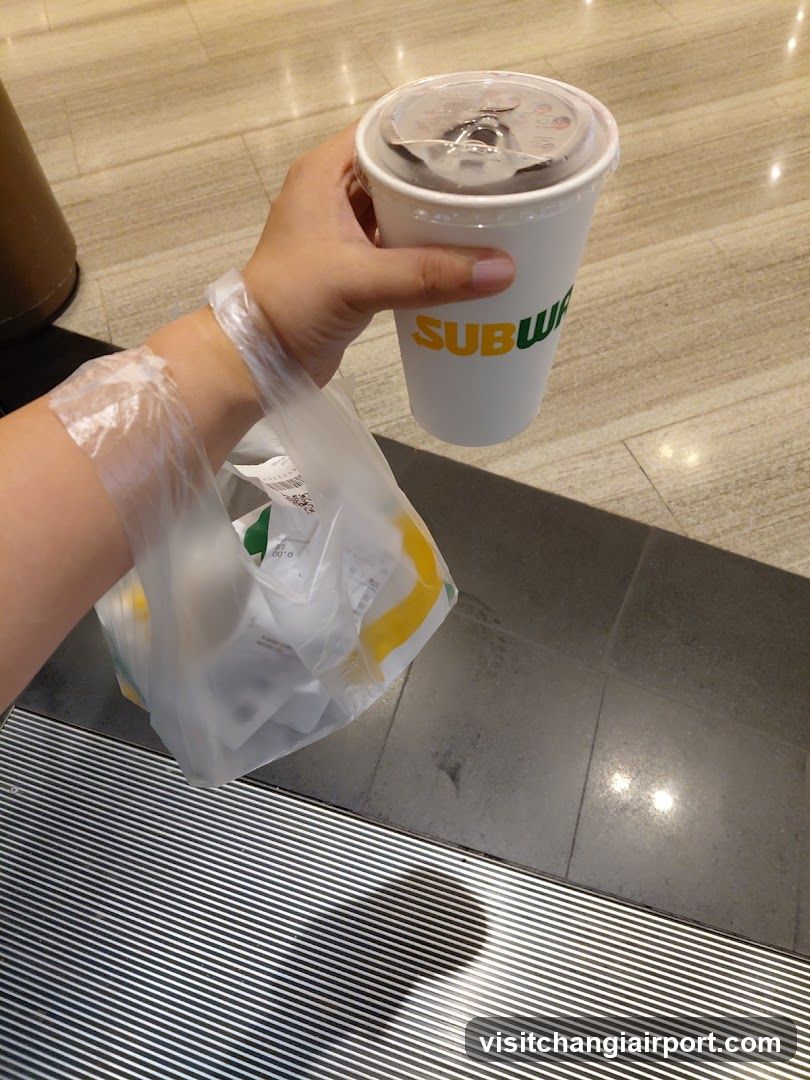 Subway Drink and Bag