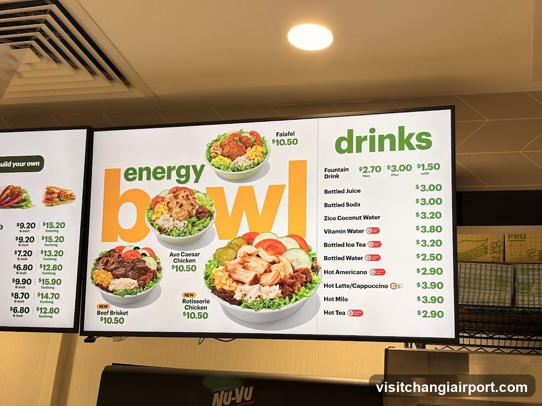 Energy Bowl & Drinks Menu Board