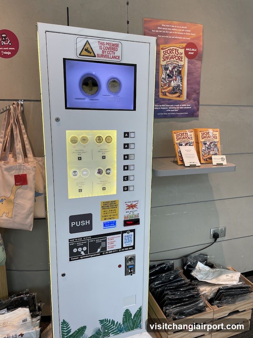 Self-service kiosk with merchandise display
