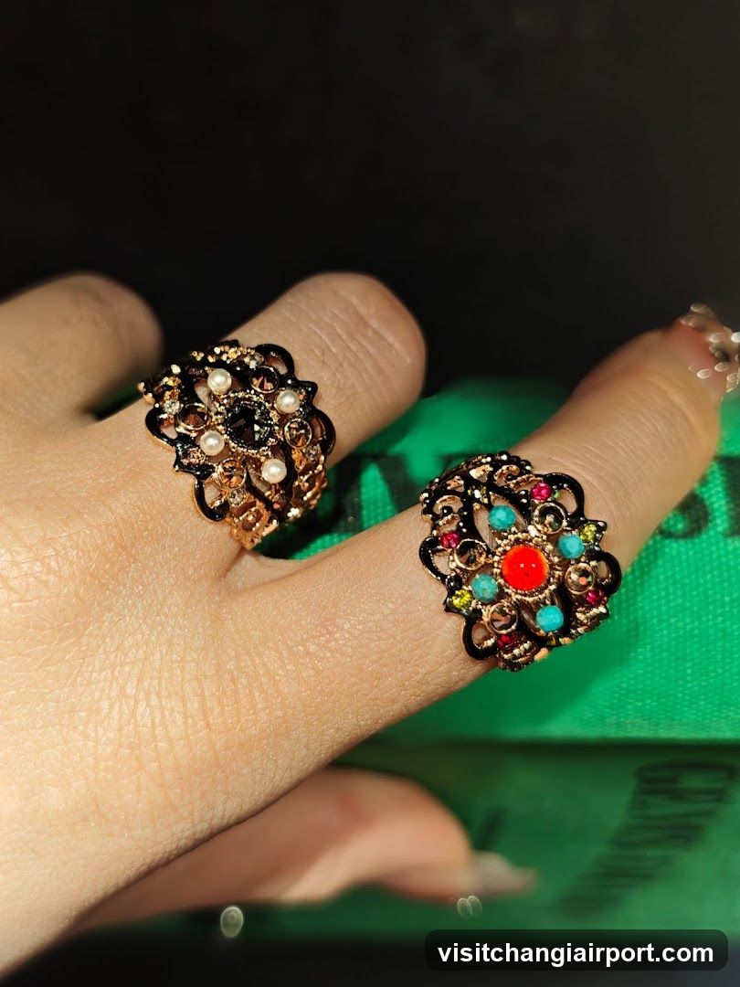 Jewelry Rings on Fingers