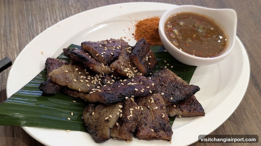 Grilled Meat with Sesame Seeds and Sauce