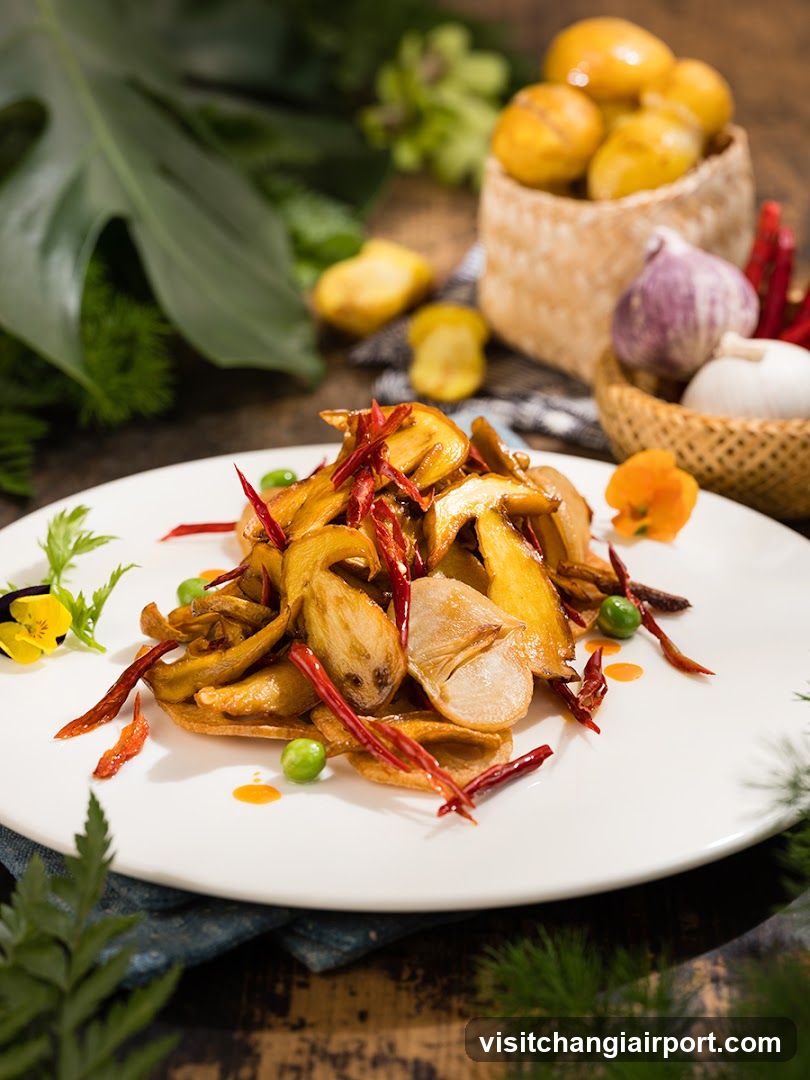 Stir-fried Chicken with Dried Chilies and Peas