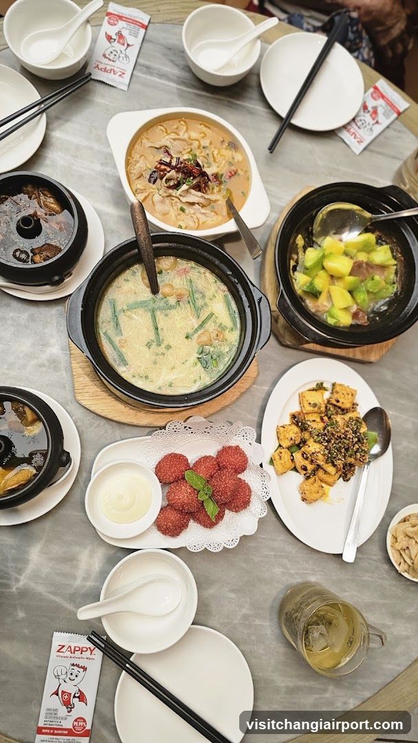 Dining Table with Various Dishes