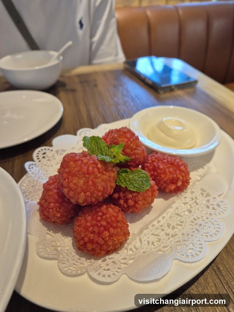 Red Rice Balls with Mint