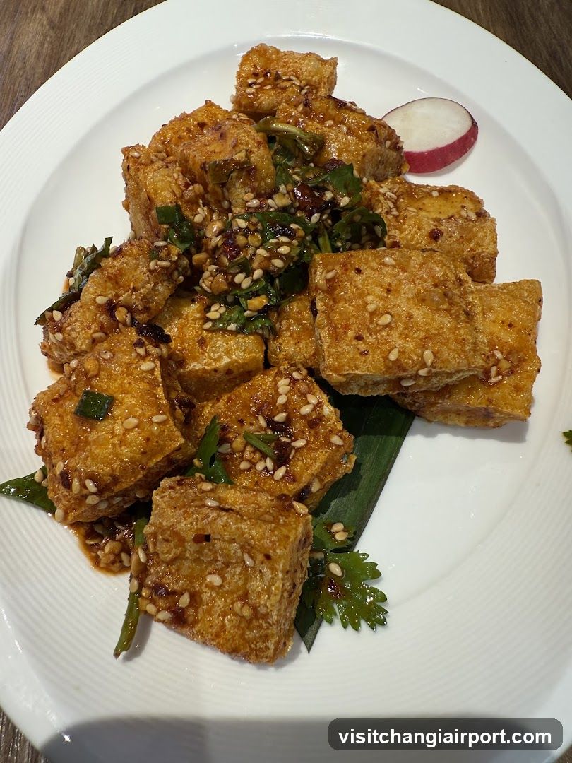 Fried Tofu with Sesame and Greens