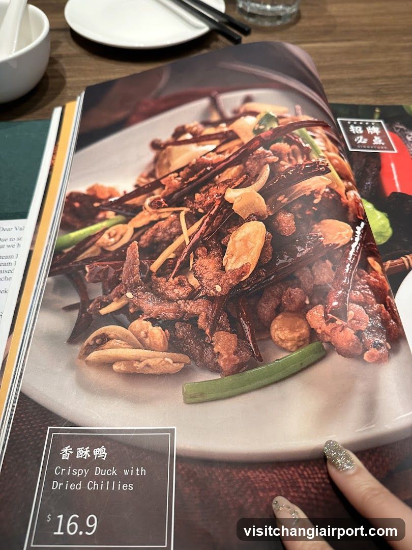 Crispy Duck with Dried Chillies Menu Page