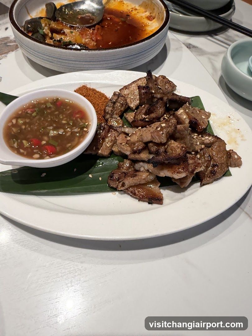 Grilled Meat with Dipping Sauce