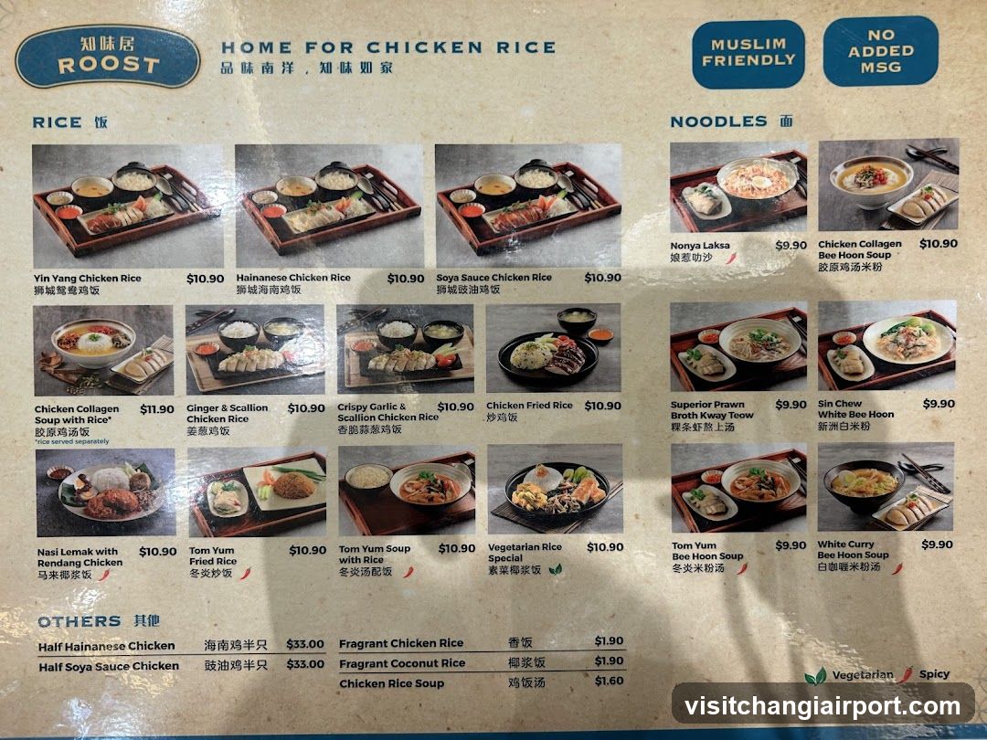 Roost Home for Chicken Rice Menu