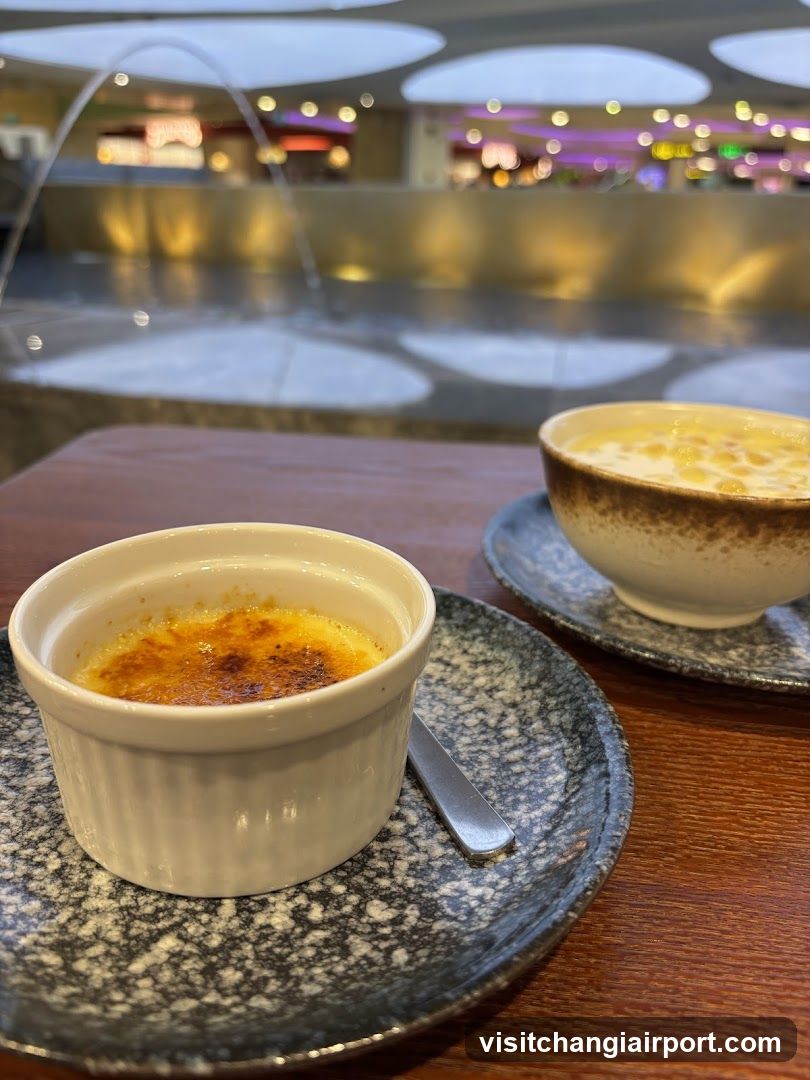 Dessert in a modern interior