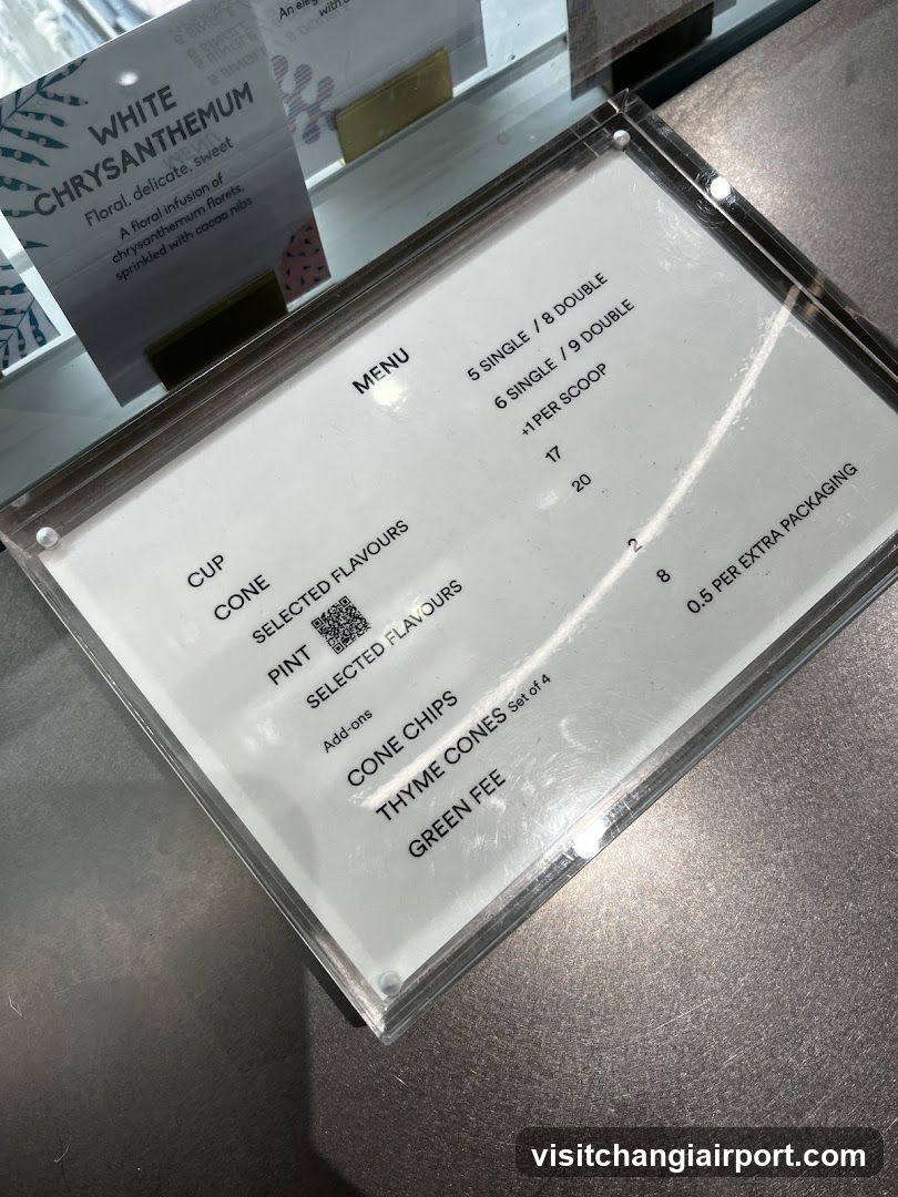 White Chrysanthemum Menu Board