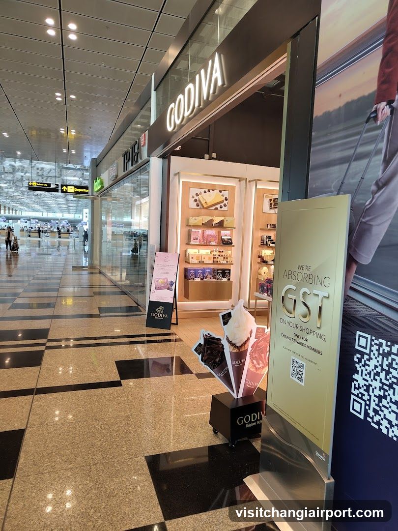 Godiva Store Interior and Signage