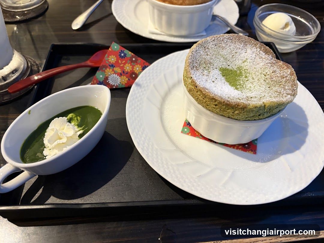 Matcha Souffle Dessert Set