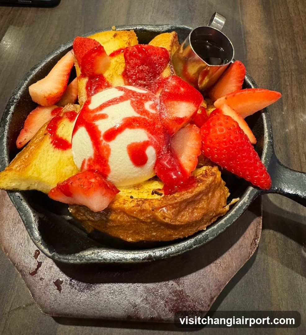Strawberry French Toast with Ice Cream