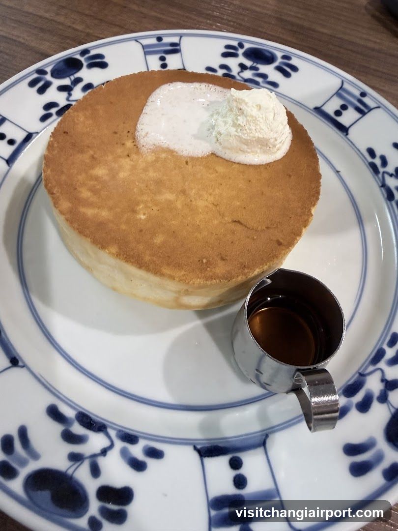 Pancake with Cream and Syrup