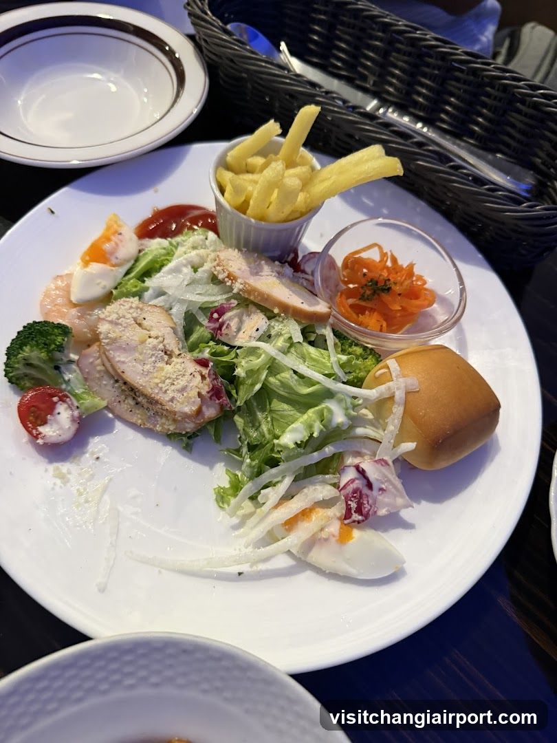 Salad with Chicken and Fries