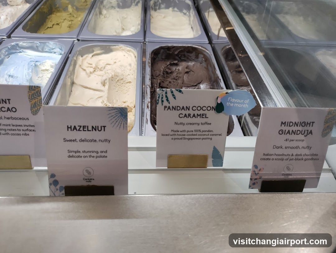 Ice Cream Flavors Display