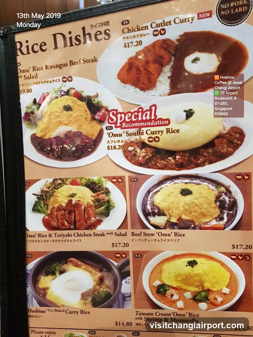Rice Dishes Menu