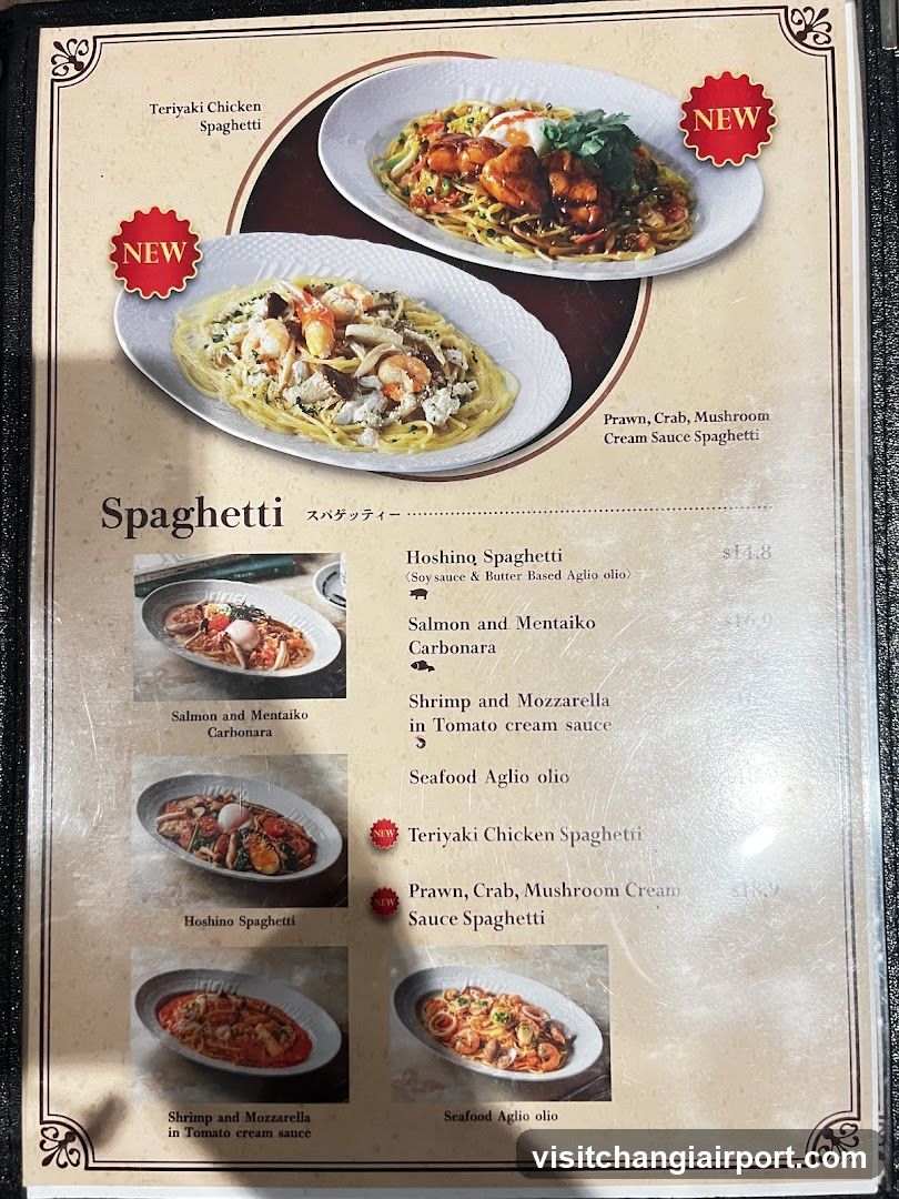 Spaghetti Menu Page