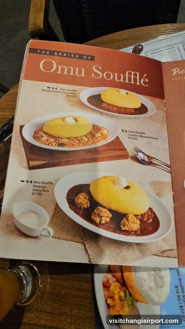 Omu Soufflé Menu Page