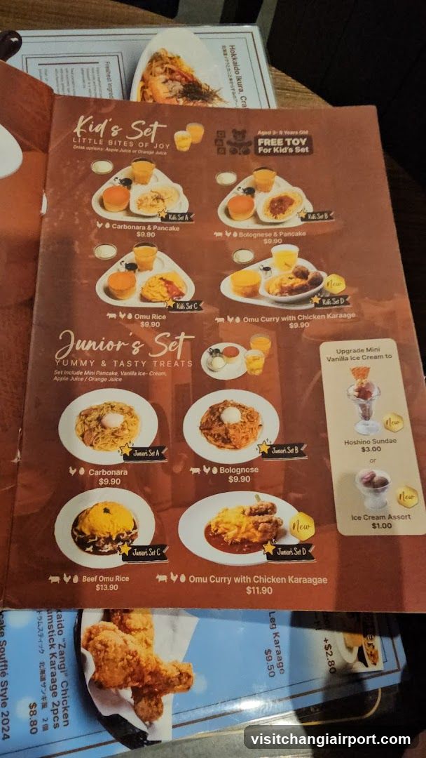Kids and Junior's Set Menu