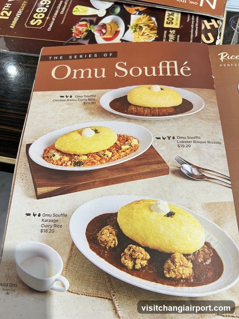 Omu Soufflé Menu Page