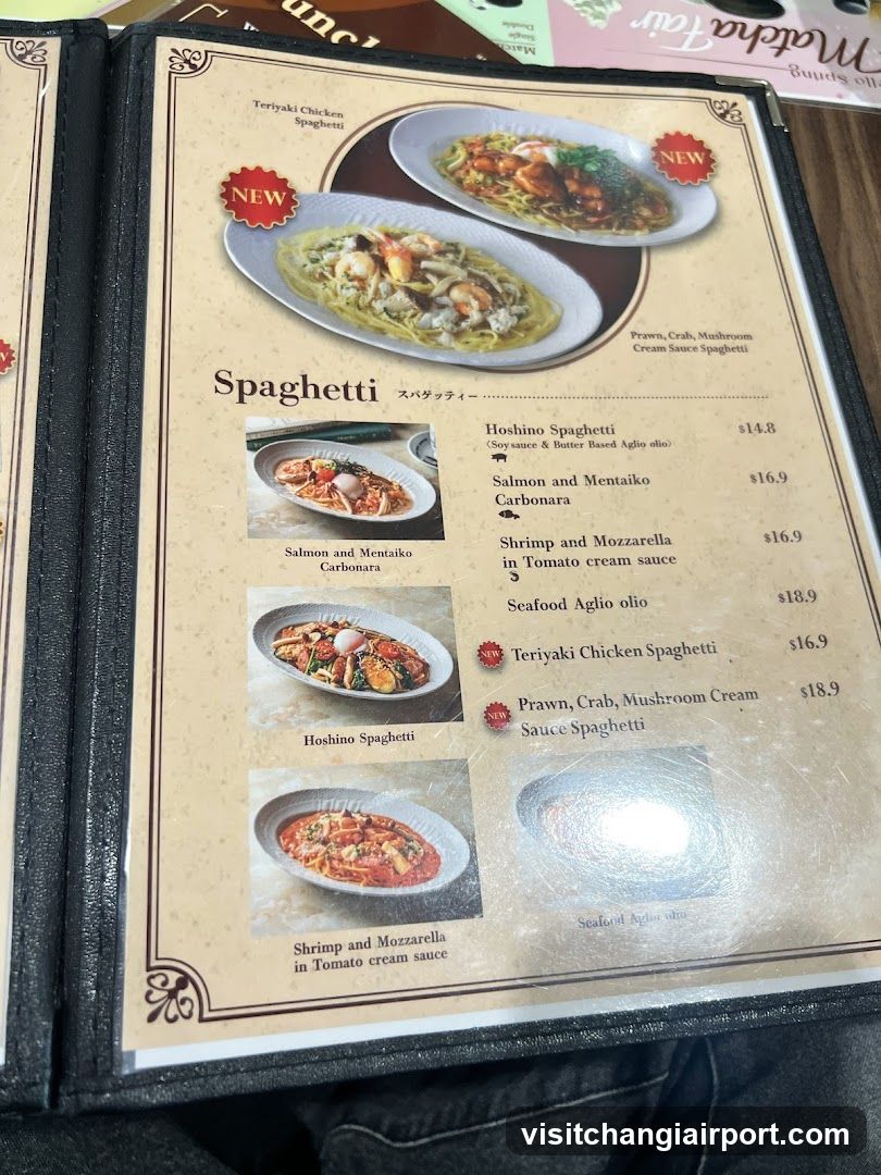 Spaghetti Menu Page