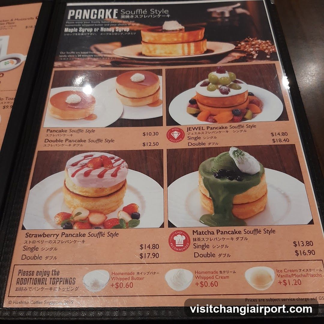Pancake Soufflé Style Menu