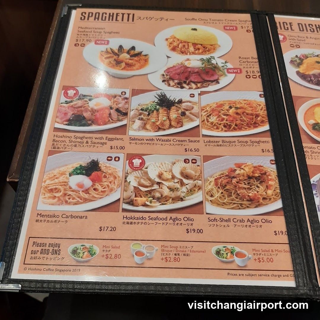 Spaghetti Menu