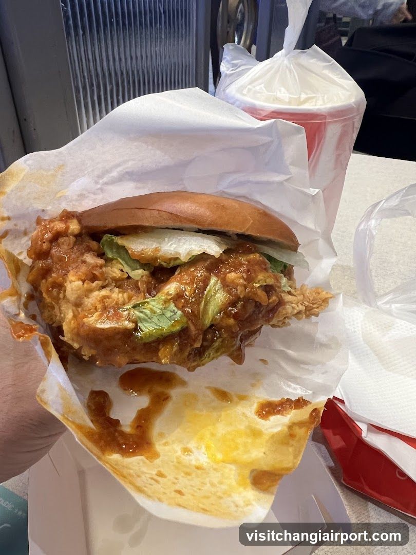 Fried Chicken Sandwich with Sauce
