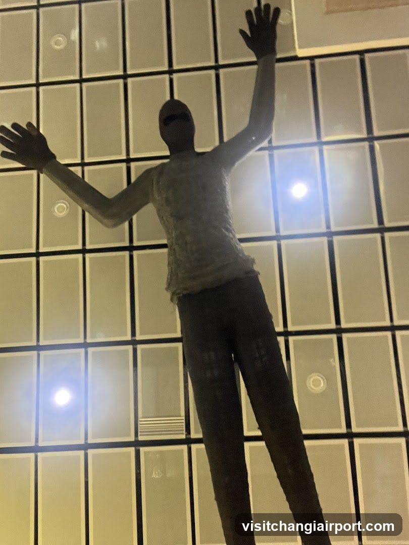 Statue in Tiled Room