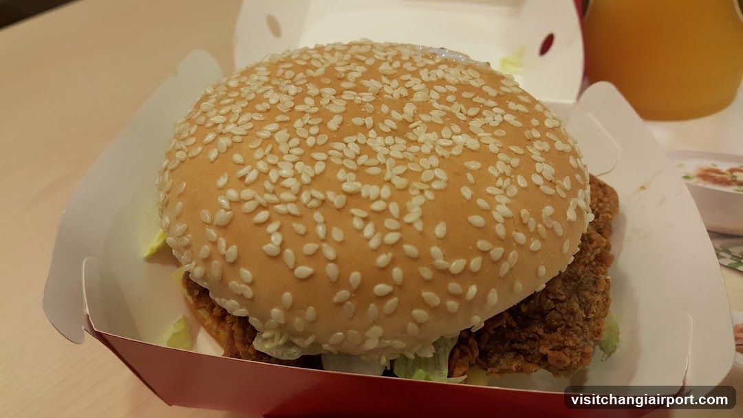 Fried Chicken Burger in Takeout Box