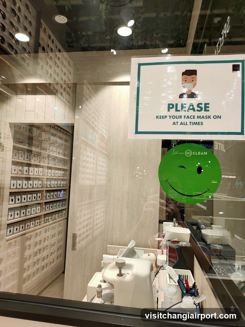 Mask Reminder Sign at Store Entrance