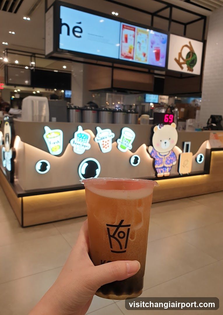 Boba Drink at Counter