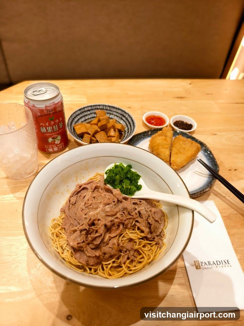 Noodle Meal with Sides and Drink