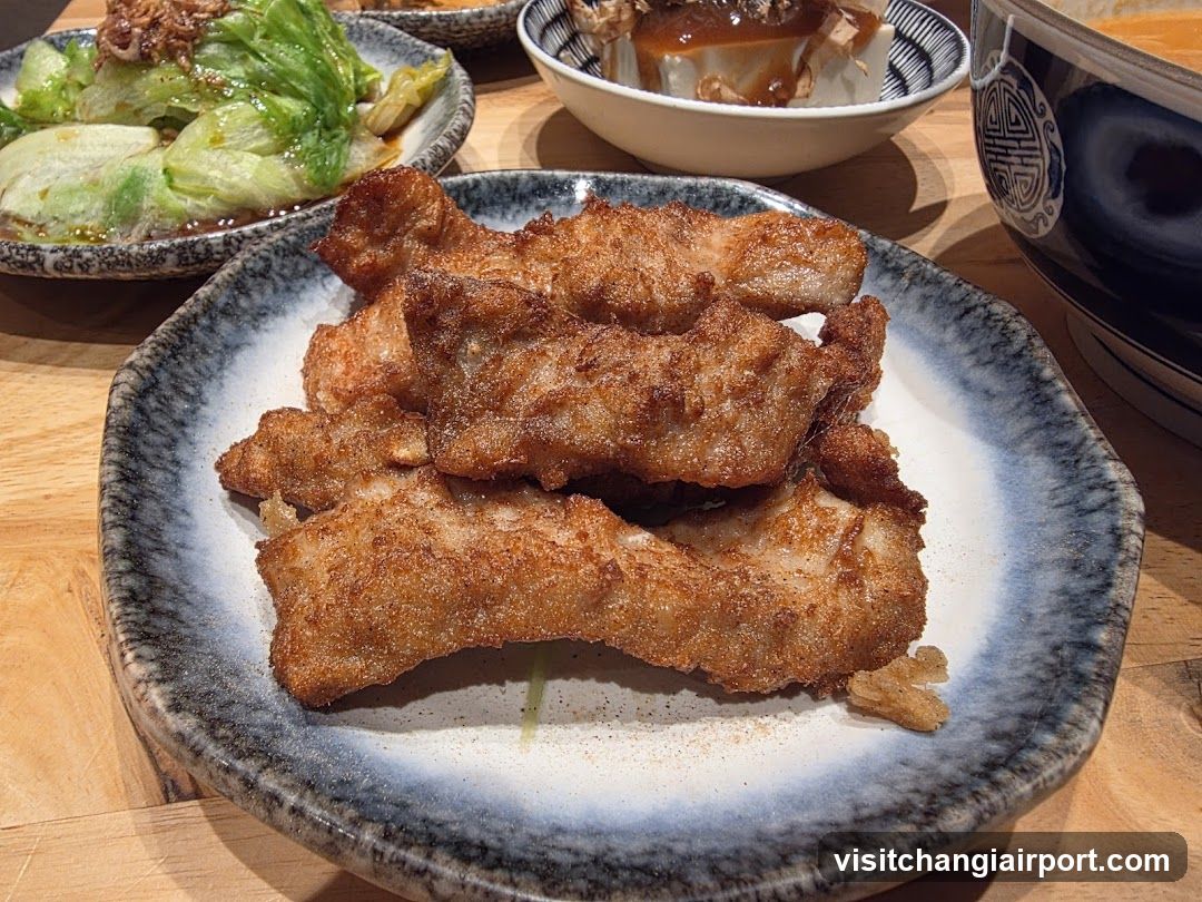 Fried Pork Ribs with Side Dishes