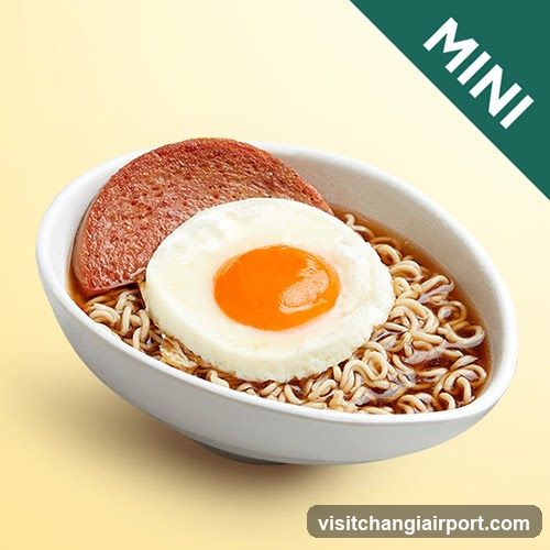 Mini Instant Noodles with Egg and Bacon