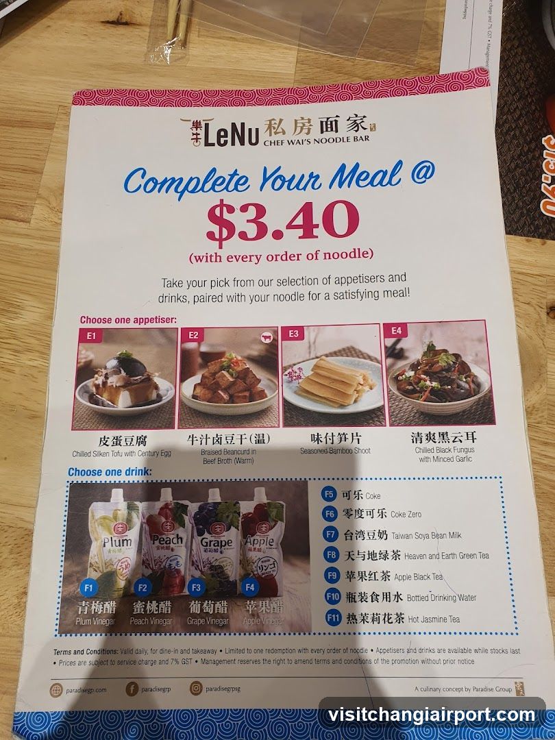 LeNu Chef Wa's Noodle Bar Flyer
