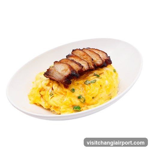 Pork Belly and Scrambled Eggs Dish