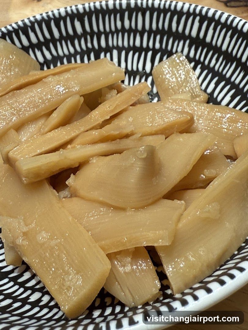 Bowl of pickled bamboo shoots